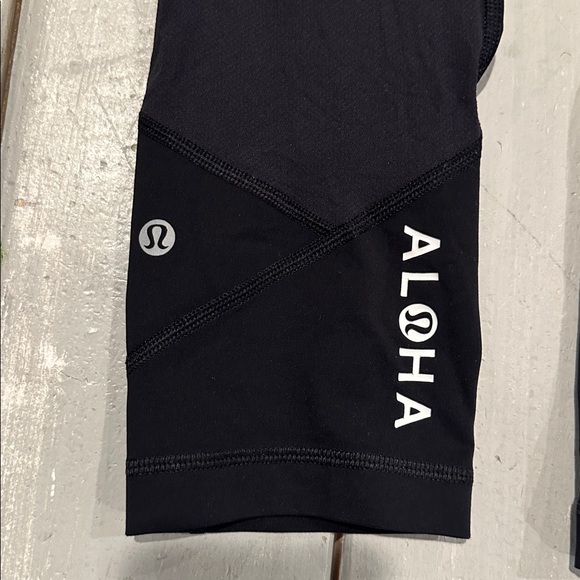 Lululemon Pace Rival Crop *22" Aloha black excellent! Sz 4 - Picture 2 of 4